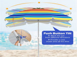 6.5 Feet Beach Umbrella - Multicolor 54266523