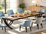 78.74 Inch Wooden Farmhouse Table 6-8 Seater Rectangular Dining Table 56903027