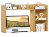 Beige Desktop Bookshelf for 27''/68.58cm Monitor, 93.9825.4073.66cm Engineered Wood Desk Hutch 23976534