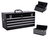 Heavy Duty Metal Tool Box, 21-inch, Portable Metal Tool Box with 4 Drawers, Small Tool Chest with W2660P310479