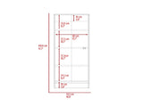 Richmond Rectangle Pantry Cabinet Black Wengue B06280273
