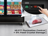 Glass Door Merchandiser Freezer 70 Cu.ft Swing Door Commercial Reach-In Display Freezers with LED W2095P435832