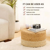 Handmade Woven Foot Stool Natural Seagrass Ottoman for Home Decor & Seating 94592344
