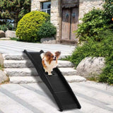 ZNTS 60 inch Nonslip Folding Dog Ramp, Tri-Fold Portable Lightweight Pet Ramp for Cars, Trucks and SUVs 29375862