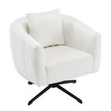 ZNTS 360&deg; Swivel Accent Chair, Modern Velvet Fabric Living Room Armchair, Comfy Wide Upholstered with 91153077