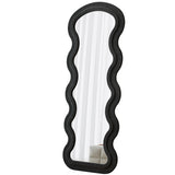 Flannel Full Length Wave Floor Mirror with Stand for Bedroom living room Hanging or Against The Wall W347P318393