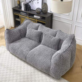 Soft beanbag chair with high resilience foam core for two people. The comfortable square recliner W1996P252274