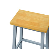 K&K Solid Wood Bar Stools , 25.6" Tall Set of 2 Bar Chairs, Kitchen Counter Stools N707P185529G