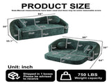 86-inch Curved Convertible Sofa Recliner, 2-in-1 Frameless Folding Sofa Bed with Pull-Out Base and W3505P452833