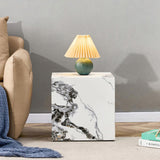 Modern white MDFsticker material cube stylish texture design coffee table -15.75 inches W1151P194276