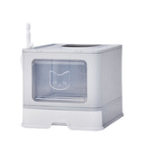 ZNTS Large Enclosed Cat Litter Box with Lid Cover, Detachable Cat Toilet with Litter Scoop & Slide Out 04861288