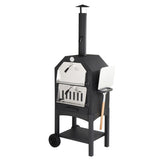 ZNTS Outdoor Wood Fired Pizza Oven with Pizza Stone, Pizza Peel, Grill Rack, for Backyard and Camping 53882789