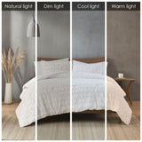 King/Cal King Ruched Fur Down Alternative Comforter Set B03597270
