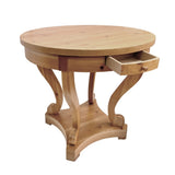 Curved Legs Farmhouse Style Small Size Round Dining Table End Table Side Table Coffee Table for W1435P228915