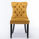 ZNTS Modern, High-end Tufted Solid Wood Contemporary Velvet Upholstered Dining Chair with Wood Legs 02045627