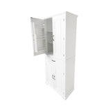 ZNTS Bathroom Storage Cabinet with Doors and Drawer, Multiple Storage Space, Adjustable Shelf, White WF308204AAK