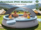 94.5 x 55.5 Large Capacity Outdoor Inflatable with Sunshade Tent, TearResistant PVC BlowUp 94890103