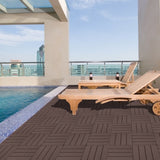 Plastic Interlocking Deck Tiles, 11.8"x11.8", Patio Flooring Outdoor Waterproof All W2882P204562