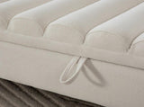 65.55" Wide Modern Upholstered Storage , Napped fabric Bed End Foot Stool With Rolled Armrest, 86972067
