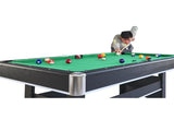 6-ft Pool Table with Table Tennis Top - Black with Green Felt W465137246