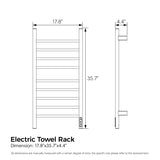 Brushed Nickel Heated Towel Rack for Bathroom,Wall Mounted with Intelligent Touch Screen Timer, T3177P305031