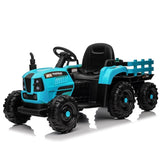 ZNTS Ride on Tractor with Trailer,24V 400W Powered Electric Tractor Toy w/Remote Control,electric car for W1578P194692