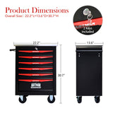 6 Drawers Multifunctional Tool Cart with Wheels,Metal Rolling Tool Cart Storage for Garage Workshop W1102P245253