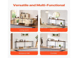 Slim Hallway Console Table, 70.9 Power Outlet Incorporated Couch Table, Single-Tier Extended 56132827