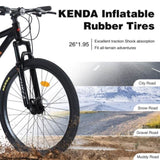 ZNTS Mountain Bike for Men and Women 26 inch 24 Speed Suspension Fork KENDA Tires W1019P187578