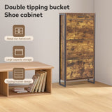 Shoe Cabinet with 3 Flip Drawers, Slim Freestanding Hidden Organizer with Drawer, metal handle W2948P245242