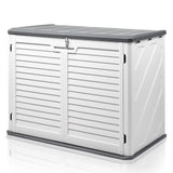Outdoor Storage Shed, 34 Cu Ft Horizontal Outdoor Storage Cabinet, Lockable Outdoor Storage Box for 04808708
