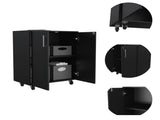 Black Wengue Rectangle Storage Cabinet Base B06280243