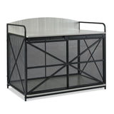 42.8" Heavy Duty Large Dog Crate Furniture for Large Medium Dog, Farmhouse Wooden Dog Kennel Indoor N704P246986E
