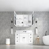 48'' W x 36'' H Surface Frameless Mirror Medicine, Beveled Mirror Edges Bathroom Medicine W2287P249175