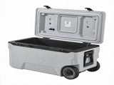 74 QT Portable Wheeled Cooler, Cup Holder & Sturdy Handles, for Family Picnics & Long Trips 67165625