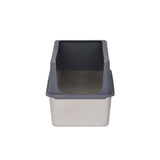 ZNTS XXL Stainless Steel Cat Litter Box with Lid, Extra Large Litter Pan with High Sides, Easy Cleaning, 13774354