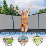 ZNTS 8ft Blue Outdoor Toddler Trampoline with Enclosure Safety Net Jumping Fun Trampoline, heavy-duty 06210990