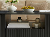 46.5"modern luxury oval coffee table with drawers and storage compartments, curved contour design, W1162P339119