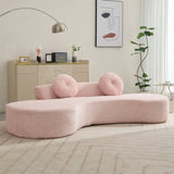 105.5''Curved Sofa, Modern Minimalist Sofa, Cloud Couch Sofa 3-4 W2108P196836