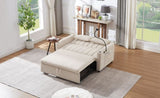 55.9" Convertible Sofa Bed Loveseat Sofa with Three USB Ports, Two Side Pockets, Two Cup Holders and WF322620AAA