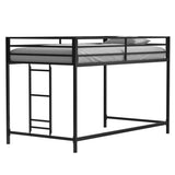 Adam sturdy junior twin loft bed black for kids, space saving, Loft Bed with easy climbing Ladder B083P168426