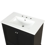 ZNTS 30" Bathroom Vanity with Sink Combo, Multi-functional Bathroom Cabinet with Doors and Drawer, Solid WF322498AAB