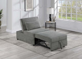 Contemporary Sleeper Sofa Chair Pillow Plush Tufted Seat 1pc Convertible Sofa Smoke Color Wide-Welt B011P281838