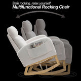 Welike 27.6"W Modern Accent High Backrest Living Room Lounge Arm Rocking Chair, Two Side W83472313