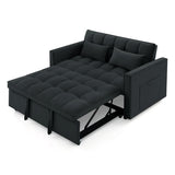 54.33 inch versatile foldable sofa bed in 3 lengths, modern sofa sofa sofa velvet pull-out bed, W2353P252430