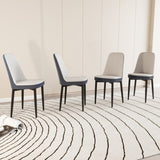 A set of 4 dining chair, modern style chair made of high-quality PU Leather fabric with thick soft W2189P168409