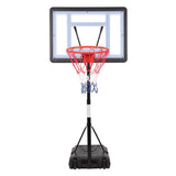 ZNTS HY-B064S Portable Movable Swimming Pool PVC Transparent Backboard Basketball Stand 91694053