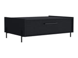 Coffee Table 15.6" H, 1 shelf, 4 legs, Black B097P250877