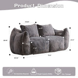 Giant Bean Bag Couch for Adults, Ultra Soft Fluffy Loveseat Bean Bag Sofa, Oversized Chase Lounge 54782712