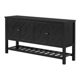 U_STYLE Elegant Entryway Table with Polygonal Door Design,Suitable for Study,Entryway, Hallway, N711P231399B
